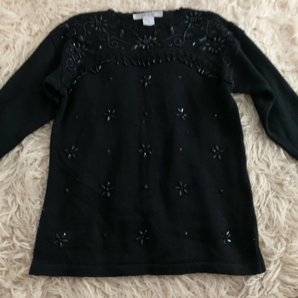 Victoria Jones | Vintage Black Knit Sweater Medium - Picture 4 of 9